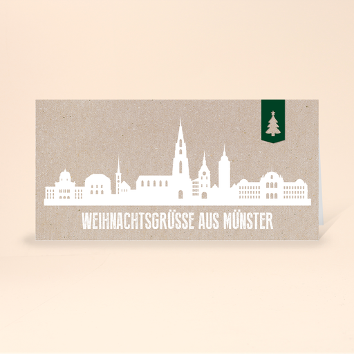 [WP10765] Karte: Skyline modern - Münster (Wir gestalten gratis für Dich)