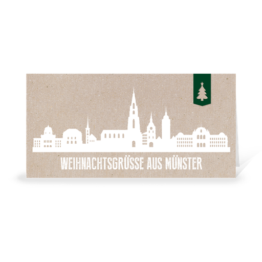 [WP10765] Karte: Skyline modern - Münster (Wir gestalten gratis für Dich)