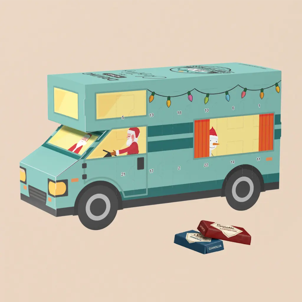 Adventskalender Wohnmobil, Sarotti Schokotäfelchen 