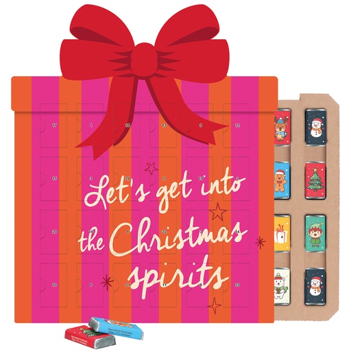 [1323-GESCHENK-ECO-A] Shape Adventskalender Geschenk Eco, Schokotäfelchen in weihnachtlichen Motiven