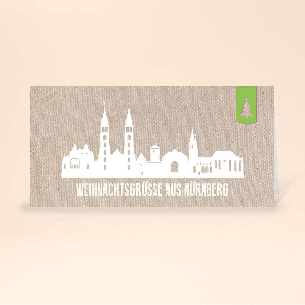 Karte: Skyline modern - Nürnberg
