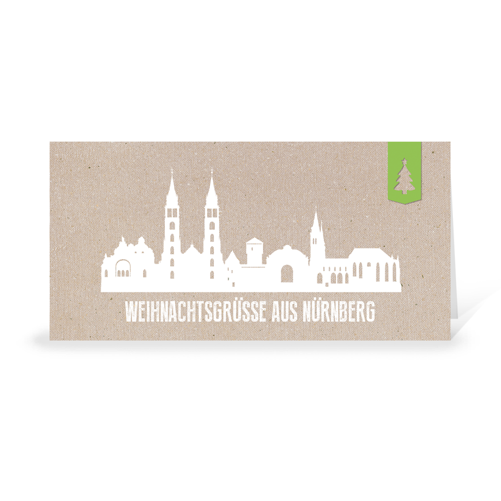 Karte: Skyline modern - Nürnberg