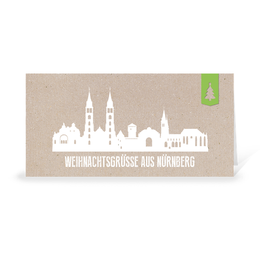 [WP10766] Karte: Skyline modern - Nürnberg (Wir gestalten gratis für Dich)