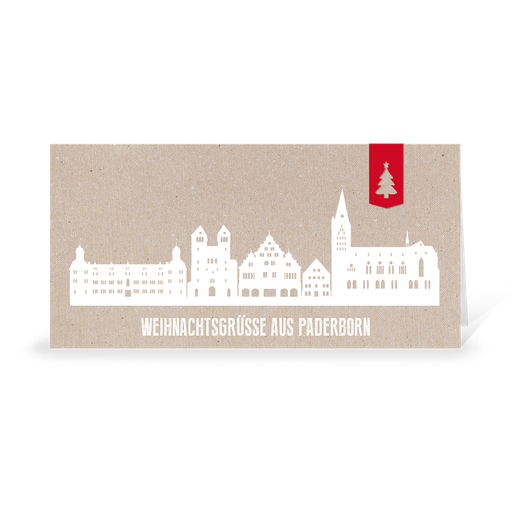 [WP10767] Karte: Skyline modern - Paderborn (Wir gestalten gratis für Dich)
