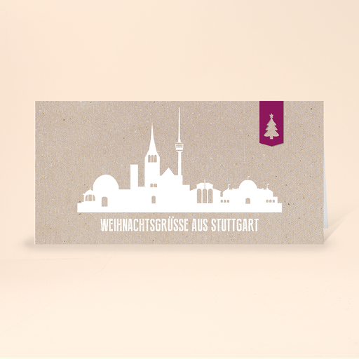 [WP10774] Karte: Skyline modern - Stuttgart (Wir gestalten gratis für Dich)
