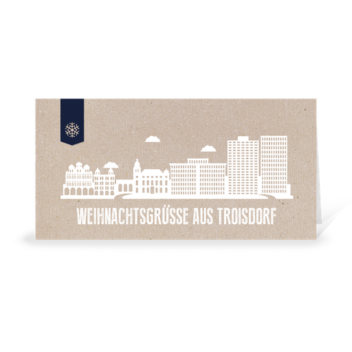 [WP10775] Karte: Skyline modern - Troisdorf (Wir gestalten gratis für Dich)