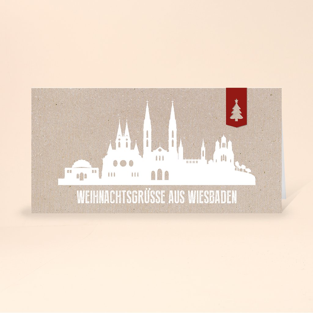 Karte: Skyline modern - Wiesbaden