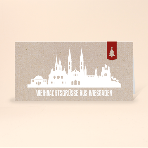 [WP10776] Karte: Skyline modern - Wiesbaden (Wir gestalten gratis für Dich)