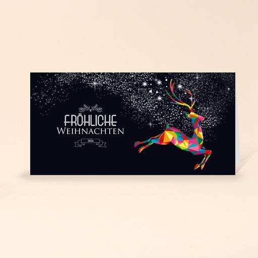 [WP2479] Karte: Prisma - Hirsch (Wir gestalten gratis für Dich)