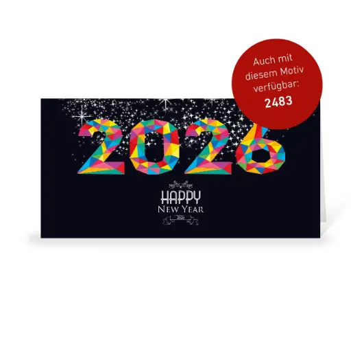 [WP2483] Karte: Prisma - Jahreszahl (Wir gestalten gratis für Dich)