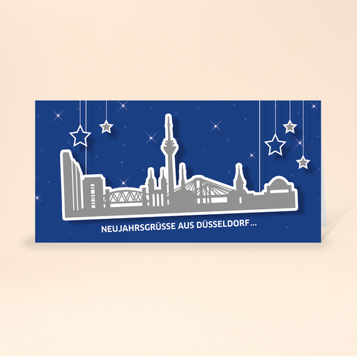 [WP10782] Karte: Skyline pop - Düsseldorf (Wir gestalten gratis für Dich)