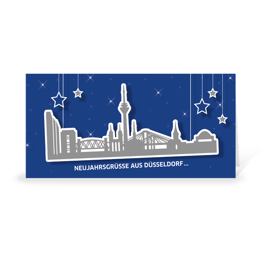 [WP10782] Karte: Skyline pop - Düsseldorf (Wir gestalten gratis für Dich)