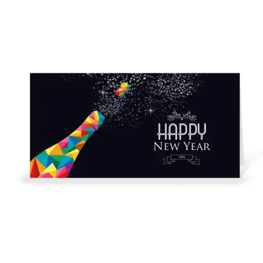 [WP2475] Karte: Prisma - Champagner (Wir gestalten gratis für Dich)