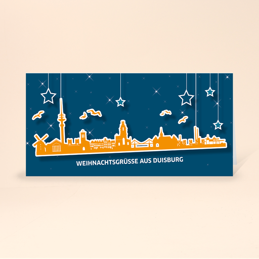 [WP10783] Karte: Skyline pop - Duisburg (Wir gestalten gratis für Dich)