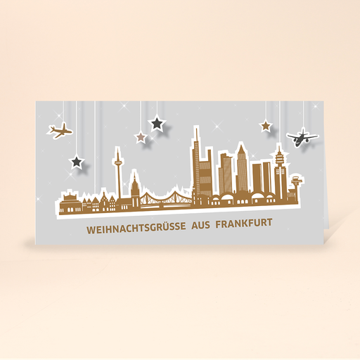[WP10786] Karte: Skyline pop - Frankfurt (Wir gestalten gratis für Dich)