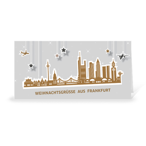 [WP10786] Karte: Skyline pop - Frankfurt (Wir gestalten gratis für Dich)
