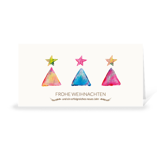 [WP2375] Karte: Aquarell - Tannen (Wir gestalten gratis für Dich)