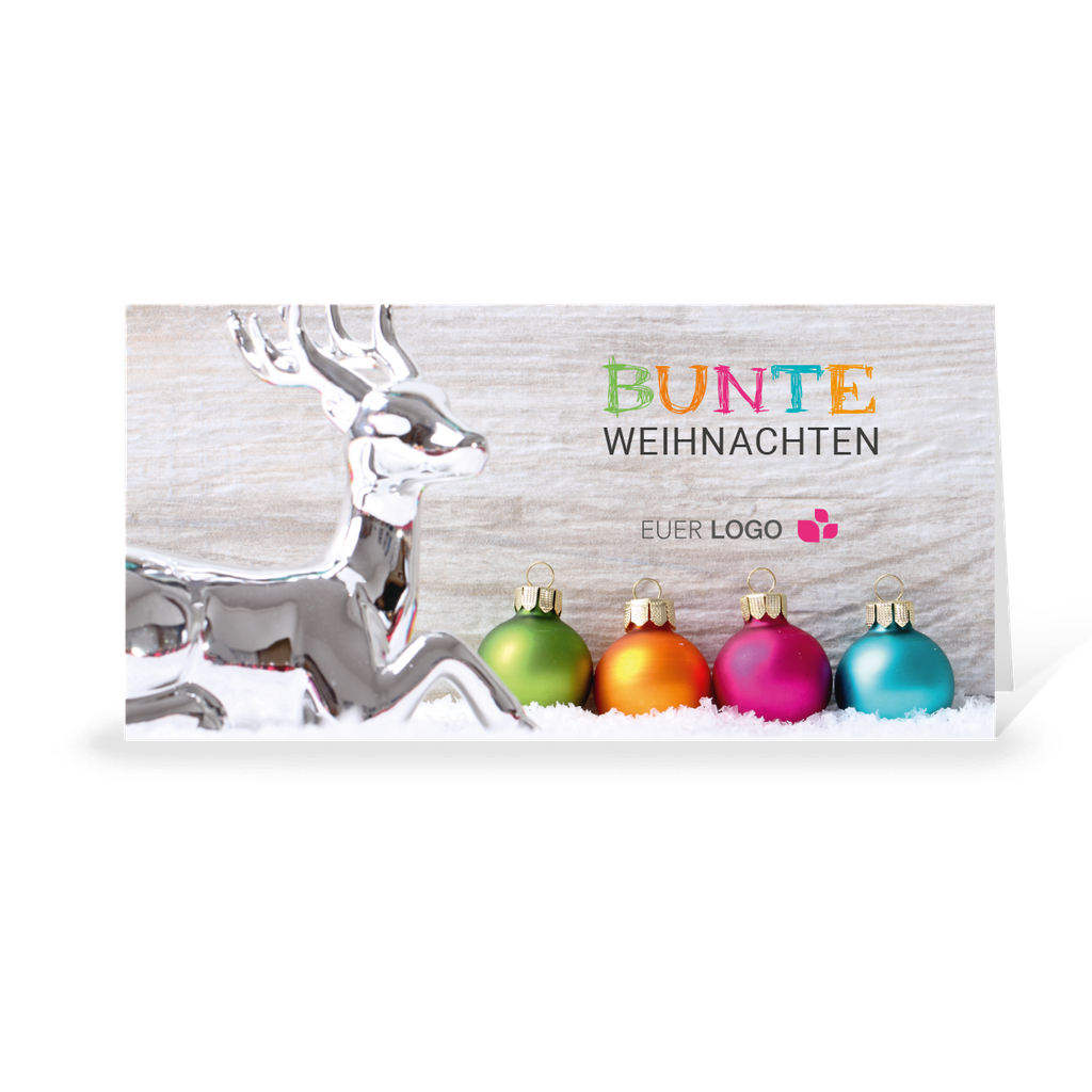 Karte: Rund und bunt - Hirsch