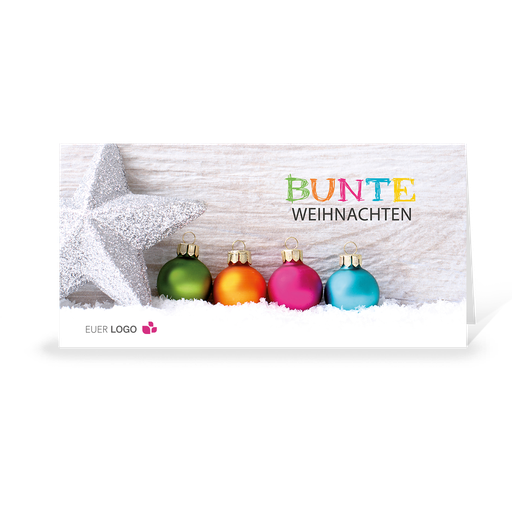 Karte: Rund und bunt - Stern