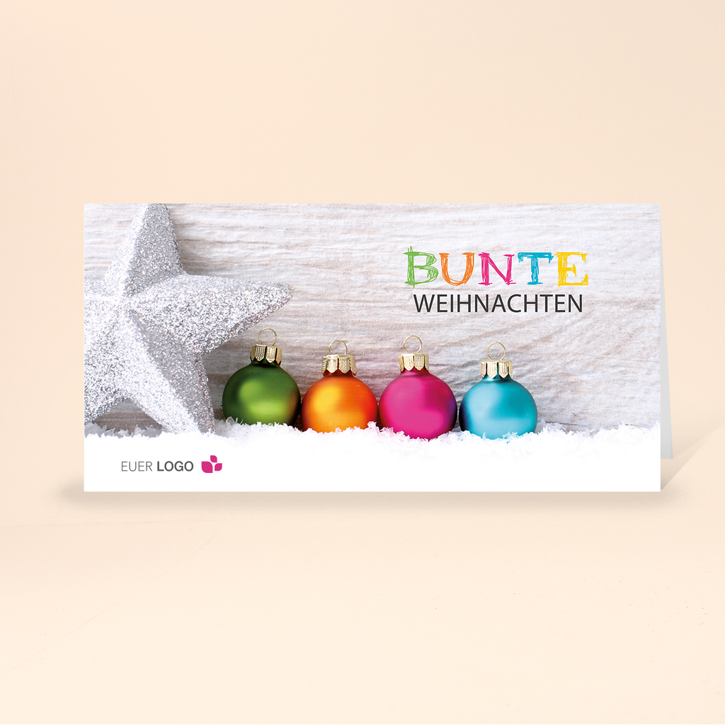 Karte: Rund und bunt - Stern