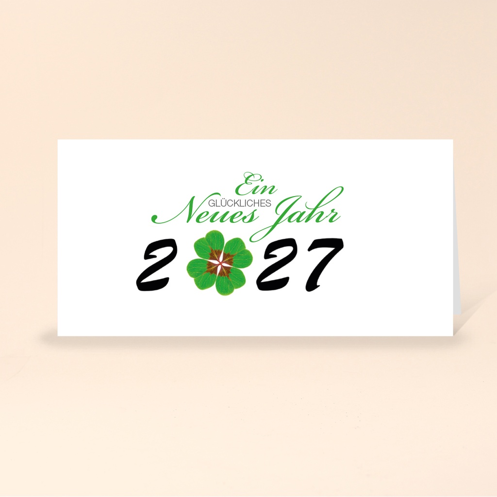 Karte: Glücklich - Kleeblatt