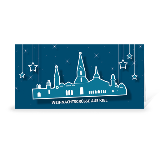 [WP10792] Karte: Skyline pop - Kiel (Wir gestalten gratis für Dich)