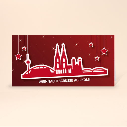 [WP10794] Karte: Skyline pop - Köln (Wir gestalten gratis für Dich)