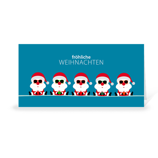 [WP2623] Karte: Weihnachtsteam - Santas (Wir gestalten gratis für Dich)