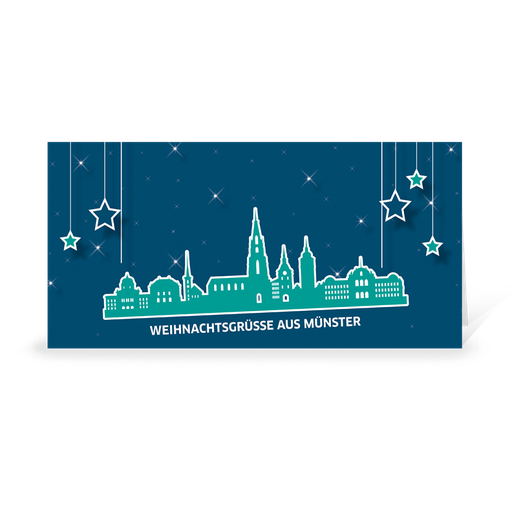 [WP10800] Karte: Skyline pop - Münster (Wir gestalten gratis für Dich)