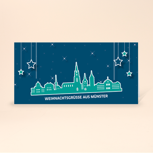 [WP10800] Karte: Skyline pop - Münster (Wir gestalten gratis für Dich)