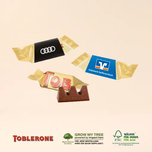 [91202] TOBLERONE Minis mit Werbeschuber