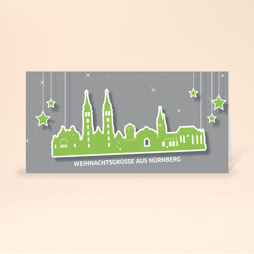 [WP10801] Karte: Skyline pop - Nürnberg (Wir gestalten gratis für Dich)