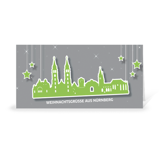 [WP10801] Karte: Skyline pop - Nürnberg (Wir gestalten gratis für Dich)