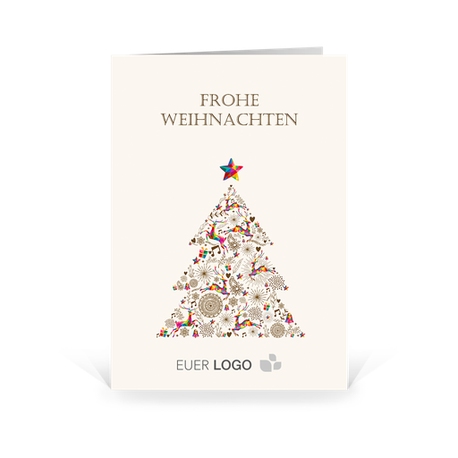 [WP2599] Karte: Vintage - Tanne (Wir gestalten gratis für Dich)