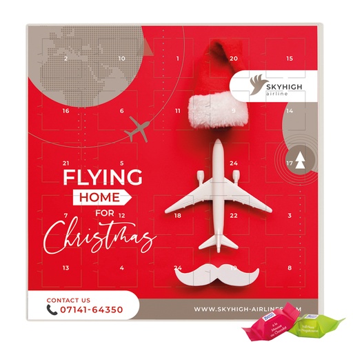 [1093-RSS] Adventskalender quadratisch Ritter SPORT Schokowürfel