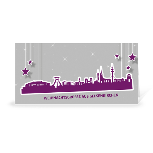 [WP10806] Karte: Skyline pop - Gelsenkirchen (Wir gestalten gratis für Dich)