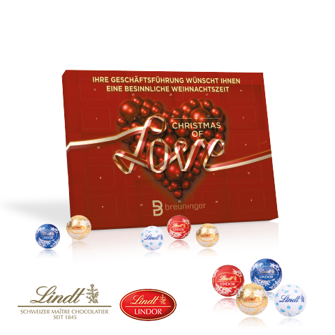 Tisch-Adventskalender Lindt Kugeln "Gourmet Edition"