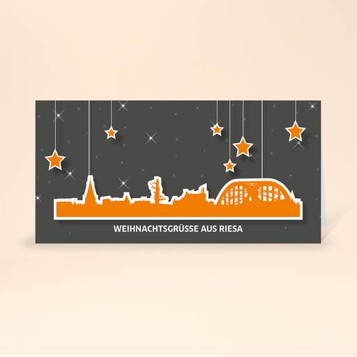 [WP10809] Karte: Skyline pop - Riesa (Wir gestalten gratis für Dich)