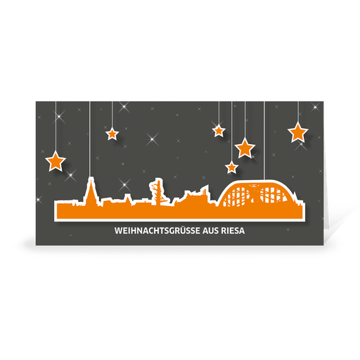 [WP10809] Karte: Skyline pop - Riesa (Wir gestalten gratis für Dich)