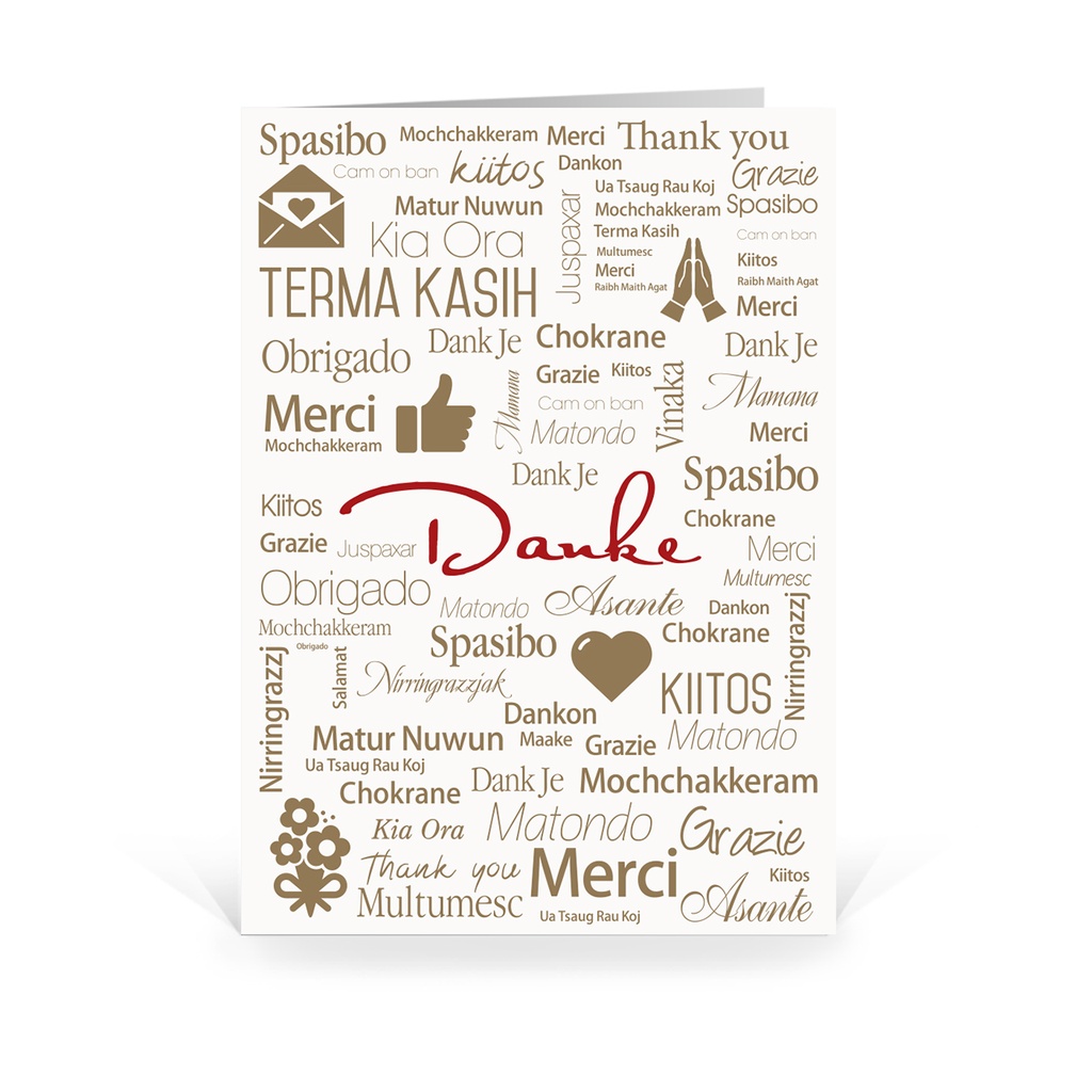 Grußkarte "Danke International"