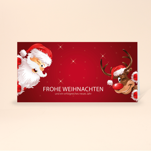 [WP2946] Karte: Santa und Rudi (Wir gestalten gratis für Dich)