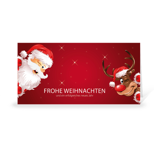 [WP2946] Karte: Santa und Rudi (Wir gestalten gratis für Dich)