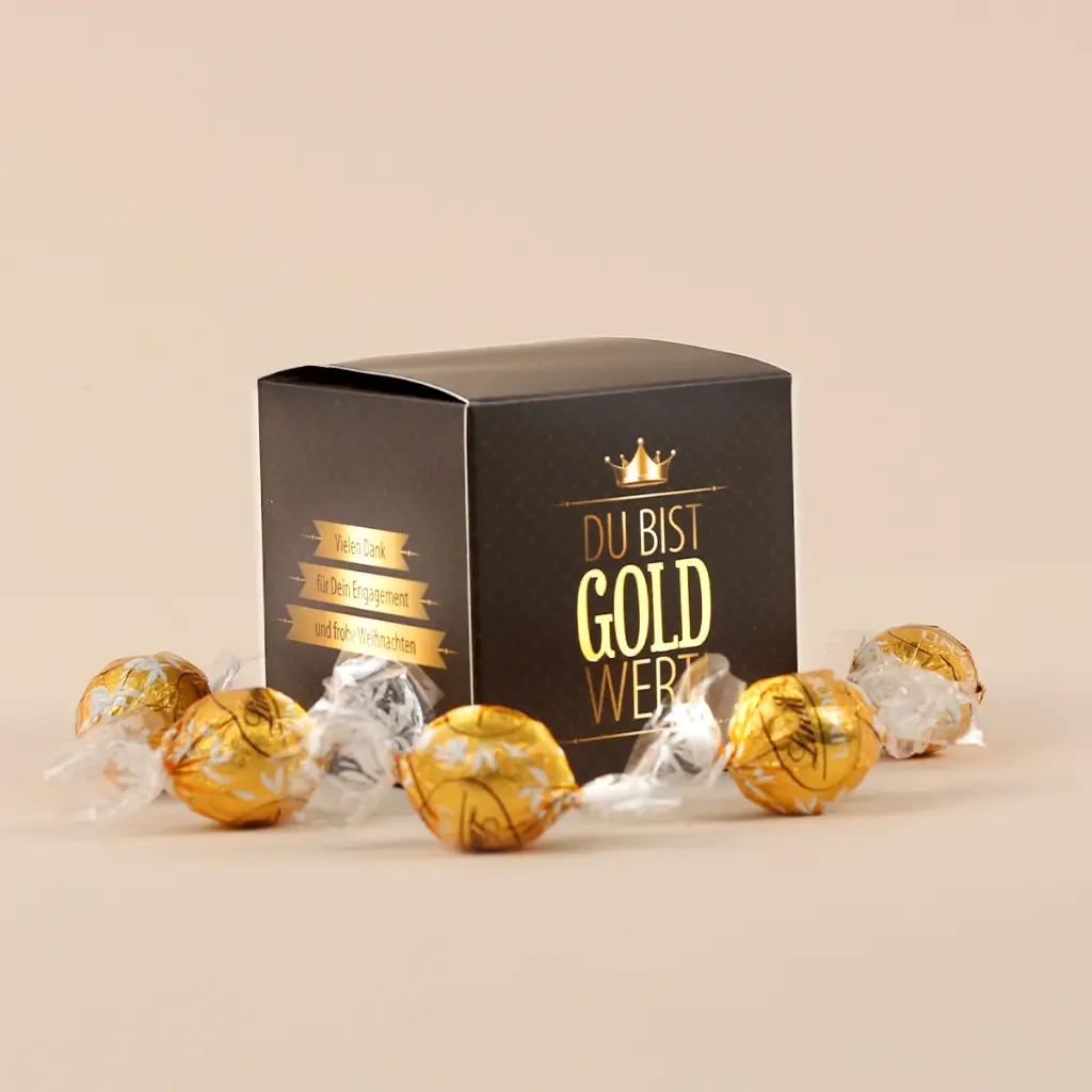 Du bist Gold wert Würfel XL – Christmas
