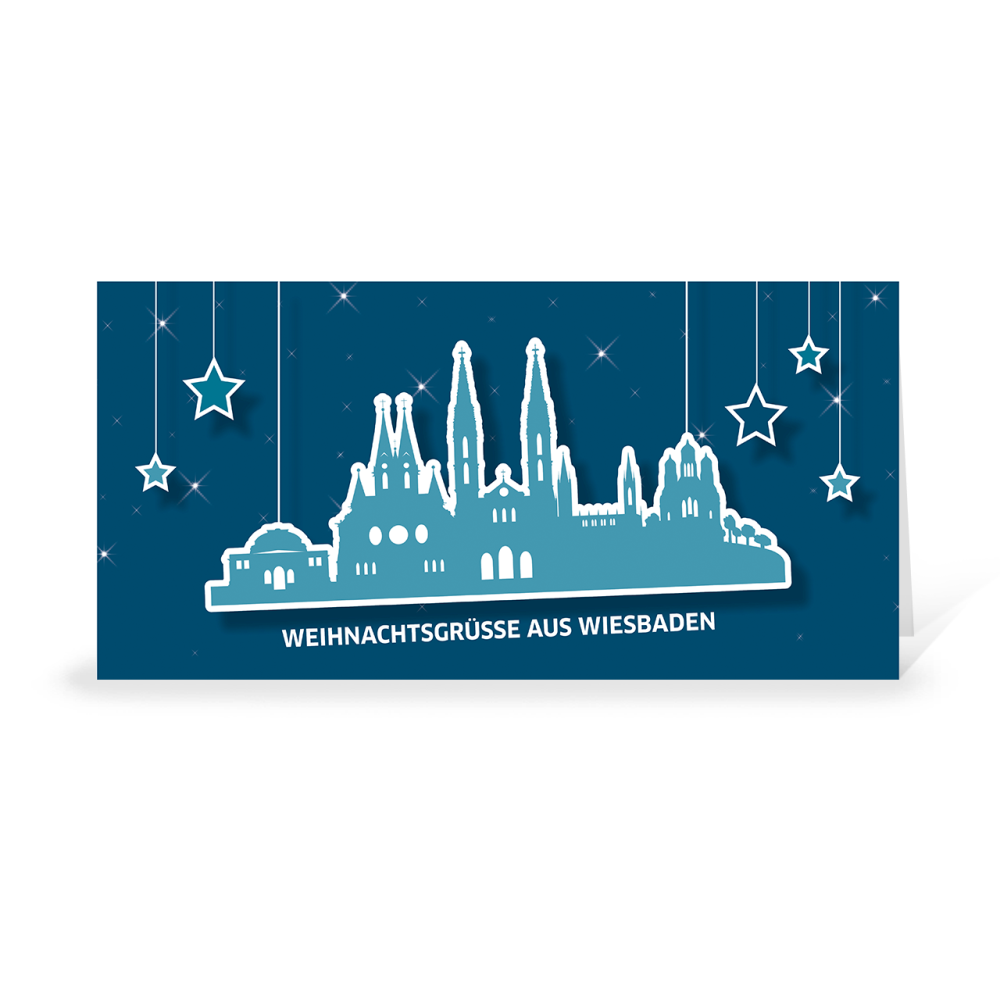 Karte: Skyline pop - Wiesbaden