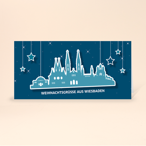 [WP10814] Karte: Skyline pop - Wiesbaden (Wir gestalten gratis für Dich)