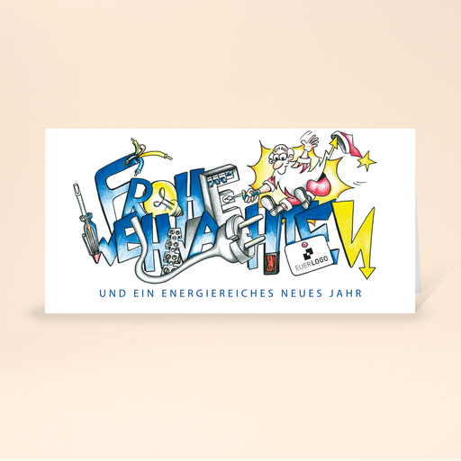 [WP10818] Karte: Branchenbildnis - Elektro (Wir gestalten gratis für Dich)