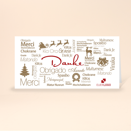 [WP2913] Karte: DANKE - International 02 (Wir gestalten gratis für Dich)