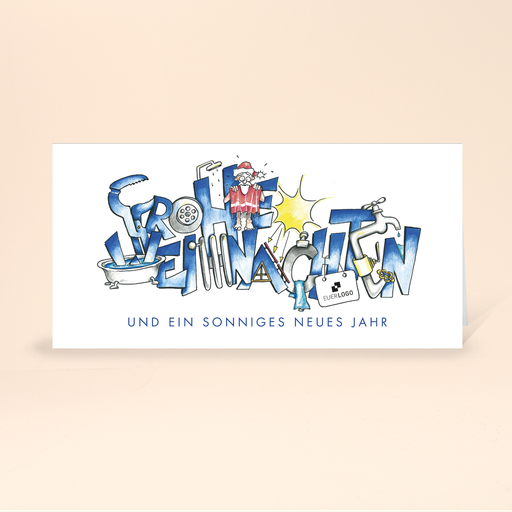 [WP10826] Karte: Branchenbildnis - Sanitär/Heizung/Klima (Wir gestalten gratis für Dich)