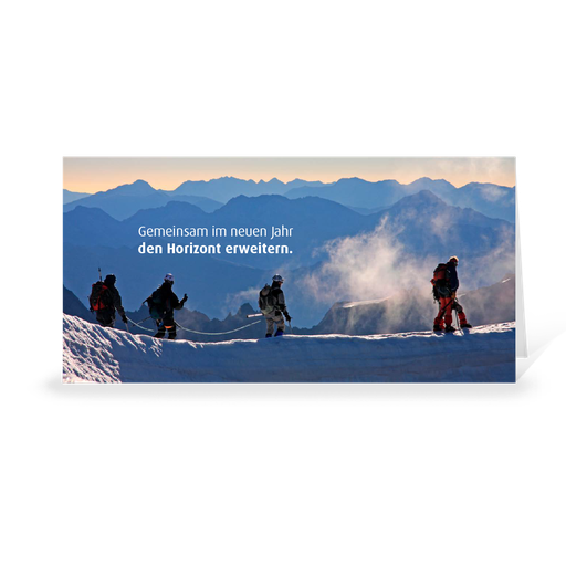 [WP1544] Karte: Gipfelstürmer - Teamgeist (Wir gestalten gratis für Dich)