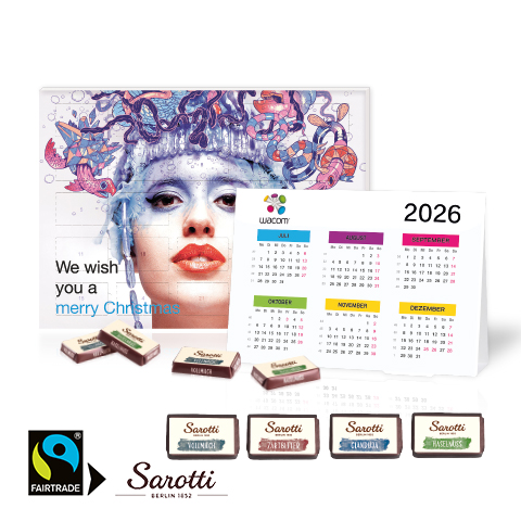 2 in 1 Adventskalender mit Jahresplaner - Sarotti